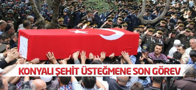 Konyalı Şehit Üsteğmene Son Görev