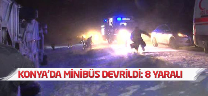 Konya'da Minibüs Devrildi: 8 Yaralı