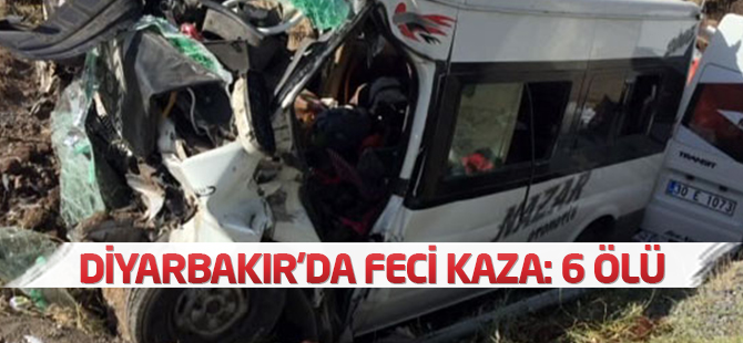 Diyarbakır'da feci kaza: 6 ölü, 4 yaralı