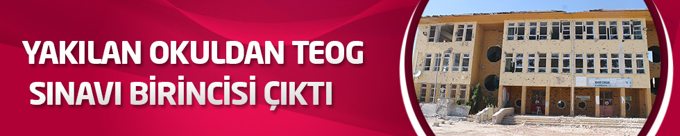 Yakılan okuldan TEOG sınavı birincisi çıktı