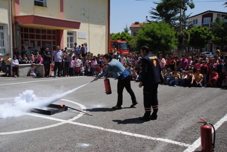 Sarayönü'nde yangın tatbikatı