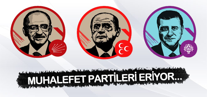 Muhalefet partileri giderek eriyor!