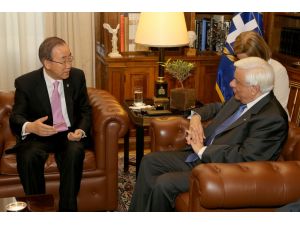 BM Genel Sekreteri Ban Ki-mun Atina'da