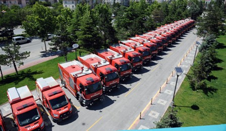 Konya İtfaiyesi yeni araçlarla güçlendi