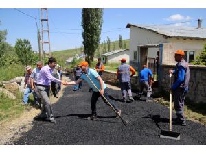 Kaymakam Pektaş yol çalışmasını inceledi