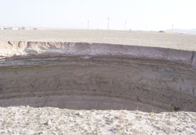 33 metre derinlikte yeni obruk oluştu