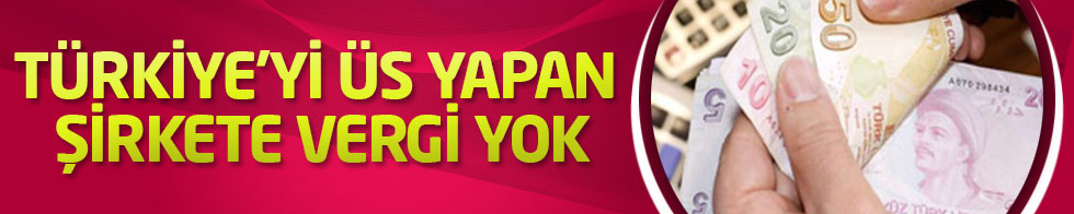 Türkiye'yi üs yapan şirkete vergi yok