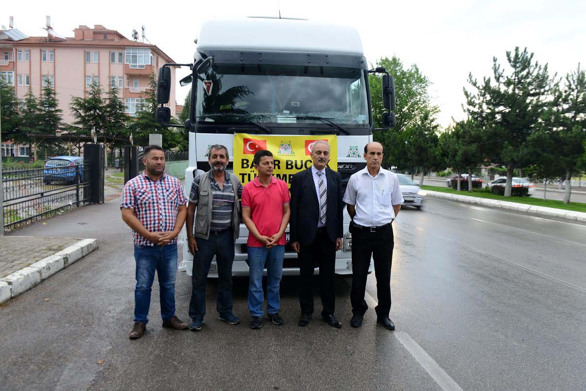 Isparta'dan Bayırbucak Türkmenlerine un yardımı