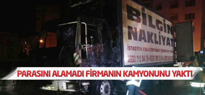 Parasını Alamadı, Eskiden Çalıştığı Firmanın Kamyonunu Yaktı