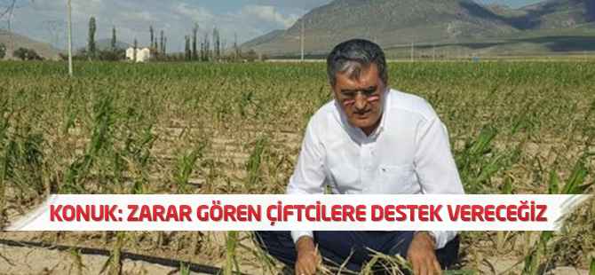 Konuk: Zarar Gören Çiftcilere Destek Vereceğiz