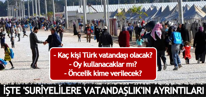 İşte 'Suriyelilere vatandaşlık'ın ayrıntıları