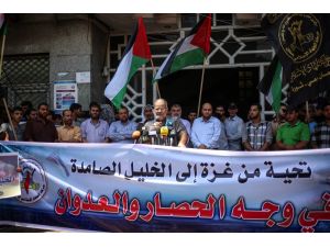 Gazze'de El-Halil'le dayanışma gösterisi