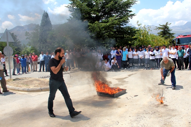 Seydişehir'de yangın tatbikatı