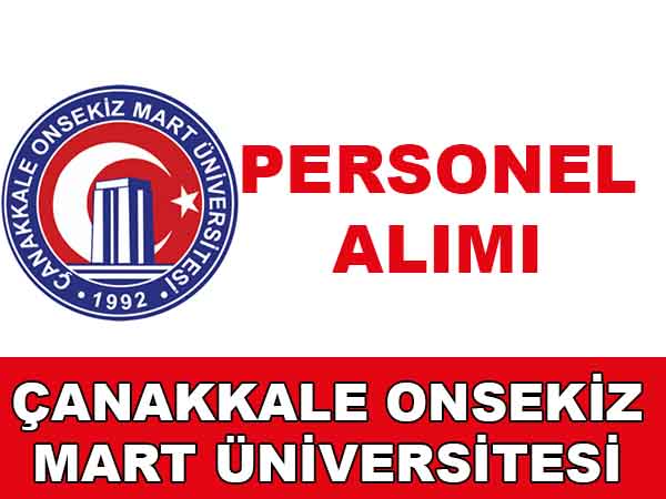 Çanakkale Onsekiz Mart Üniversitesi 26 Personel Alımı