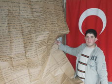 Mehmetçiğe 4 metrelik mektup