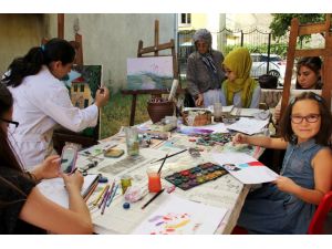 Resim yapmayı öğrendiler eserlerini sergileyecekler