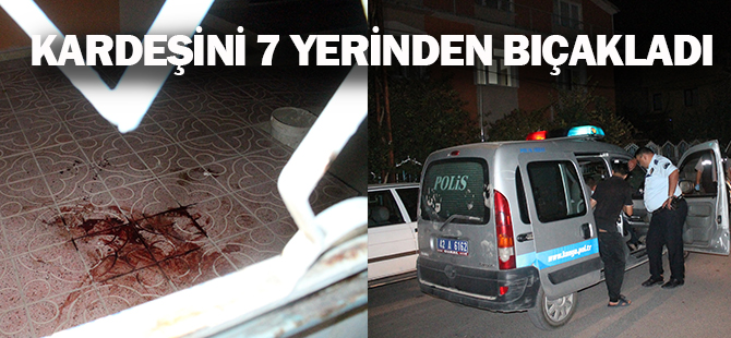 Kardeşi tarafından yedi yerinden bıçaklandı
