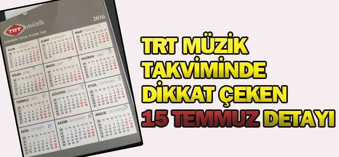TRT Müzik takviminde '15 Temmuz' detayı