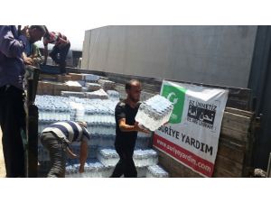 Halep'e 26 ton su yardımı