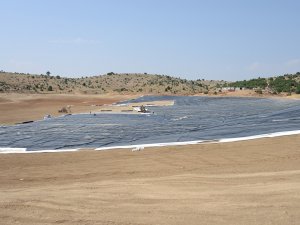 Büyükşehir’den Membran kaplama sulama göleti
