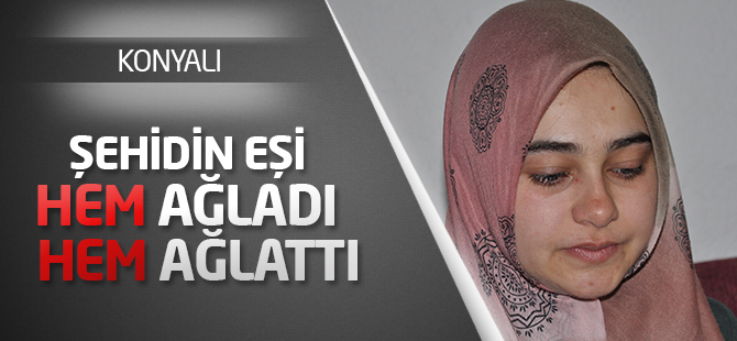 Şehidin hamile eşi hem ağladı hem ağlattı