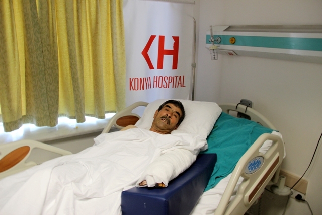 Kazada kopan kolu dikildi