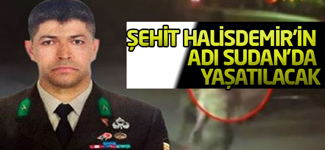 Şehit Halisdemir'in adı Sudan'da yaşatılacak