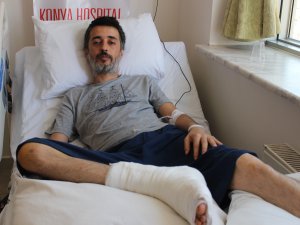 Kırılan topuğu tedavi edildi