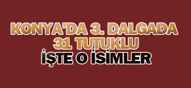 3. dalga operasyonunda son durum: 31 tutuklu...
