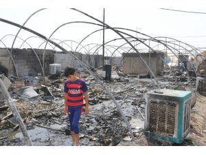 Irak'ta çadır kentte yangın