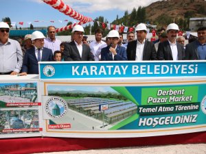 Derbent’te pazar marketin temeli atıldı
