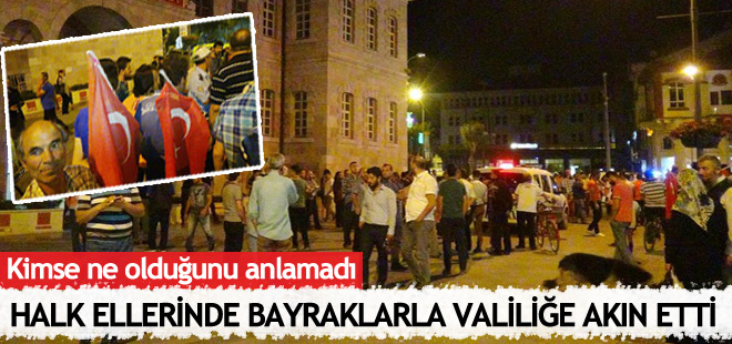 Konya'da elektrikler kesilince halk yine valiliğe akın etti