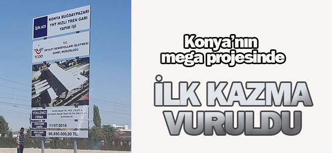 YHT Garı projesinde ilk kazma vuruldu