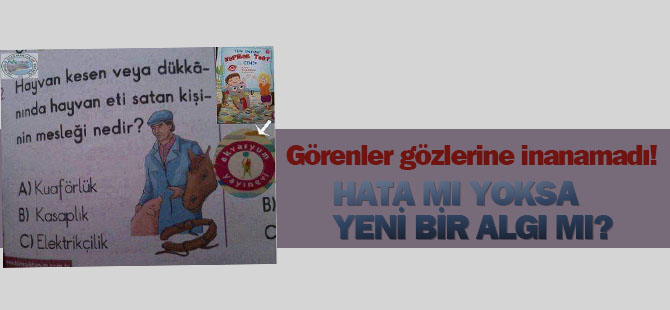 Ders kitabındaki fotoğraf kafaları karıştırdı