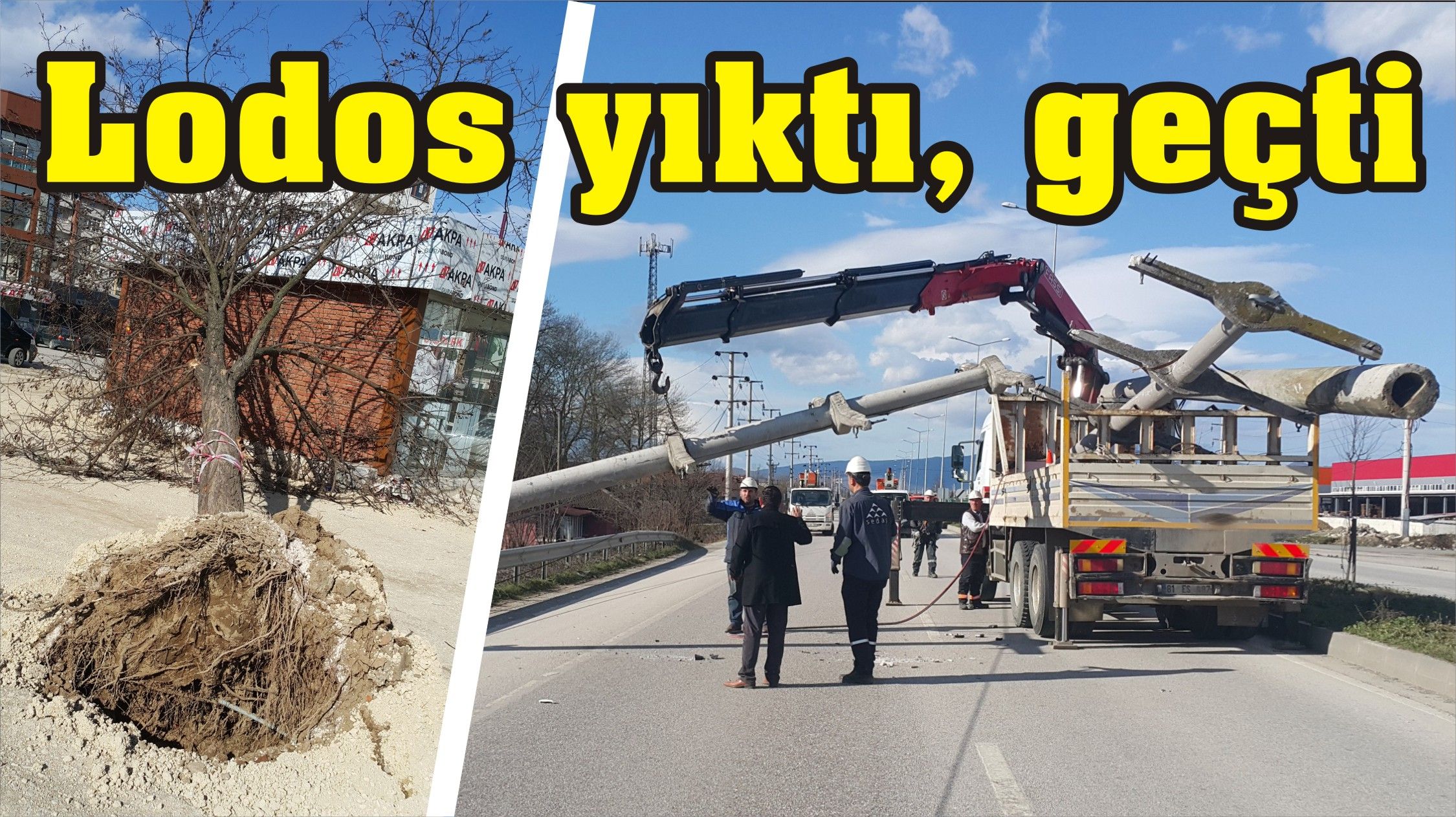 Düzce'de şiddetli rüzgar