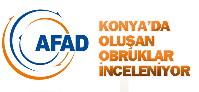 Konya'da Oluşan Obruklar İnceleniyor