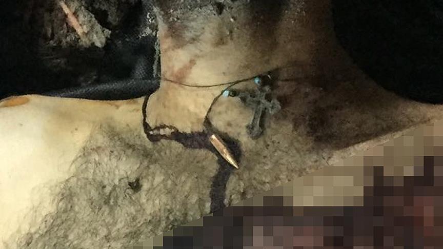 Van'da öldürülen teröristin boynunda bulundu
