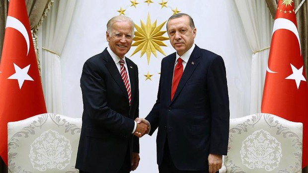 Joe Biden, Cumhurbaşkanı Erdoğan'la görüşeceği otele geldi
