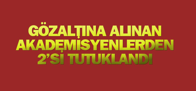 Gözaltına alınan akademisyenlerden 2'si tutuklandı