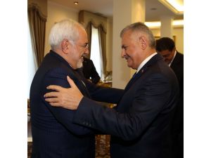 Yıldırım'ın İran Dışişleri Bakanı Zarif'i kabulü