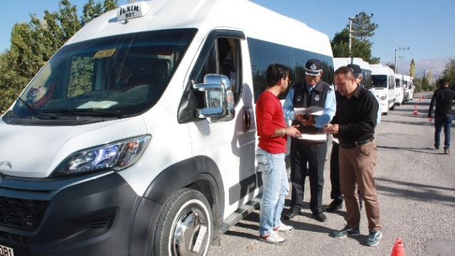 Ereğli'de Servis Minibüsleri Denetlendi