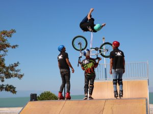 Beyşehir’de akrobasi gösterisi