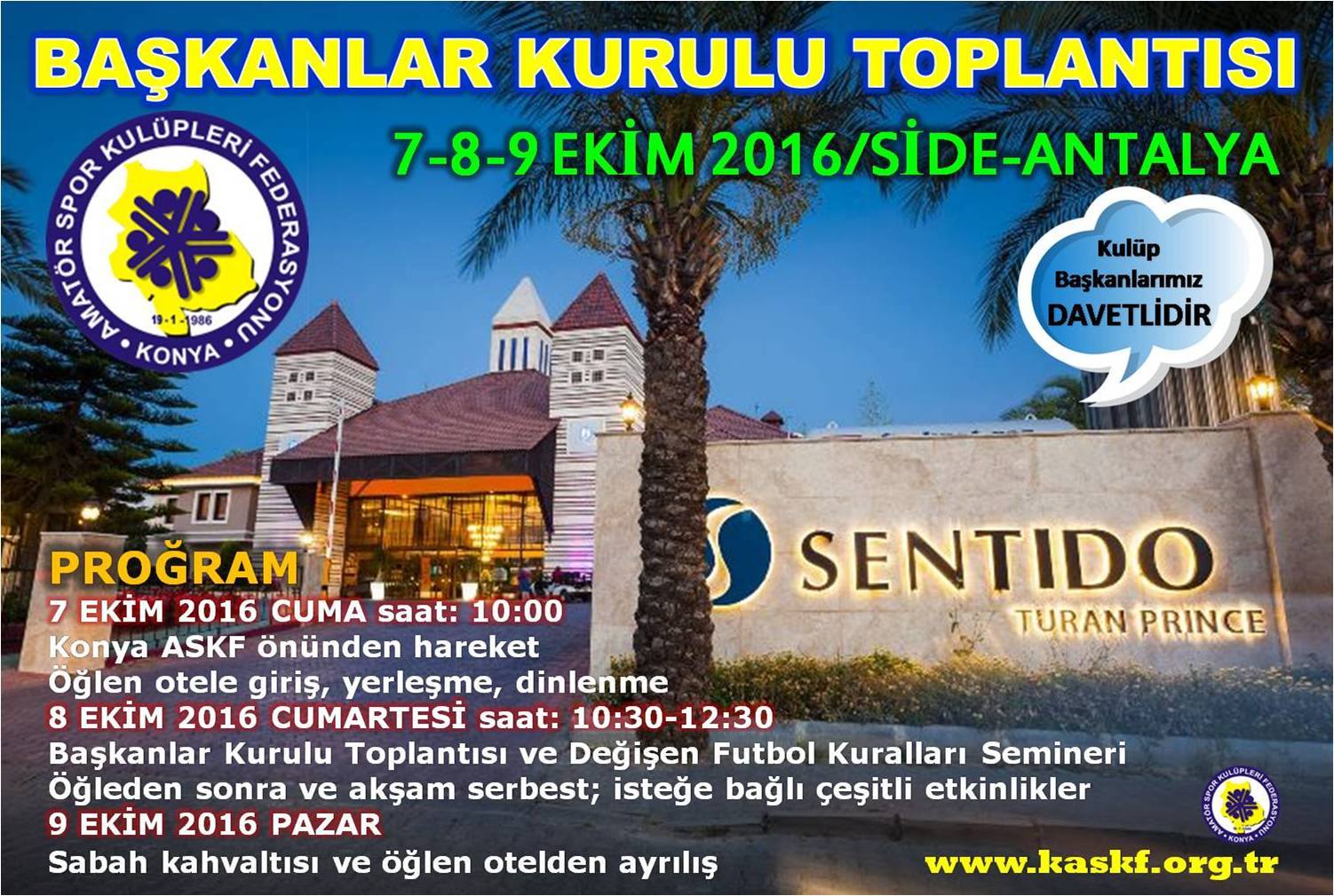 Başkanlar, Antalya’da buluşacak