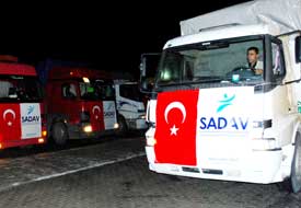 Konya'dan Filistin'e 14 TIR yardım
