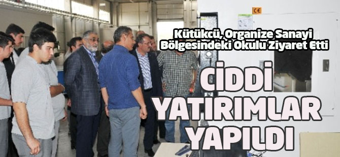 Kütükcü, Organize Sanayi Bölgesindeki Okulu Ziyaret Etti