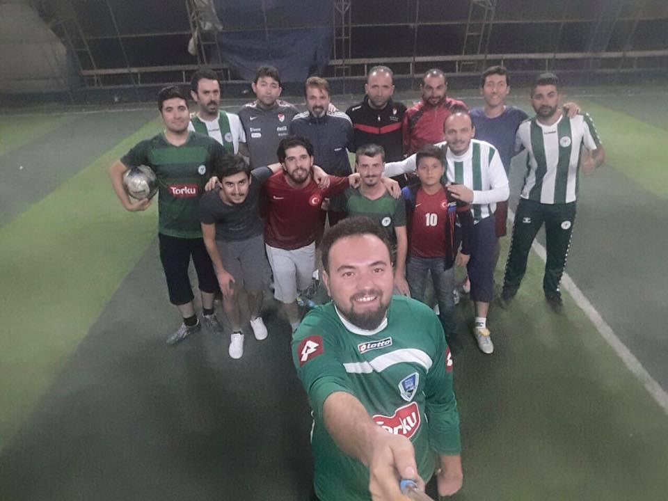 Deniz Çoban, gazetecilerle maç yaptı