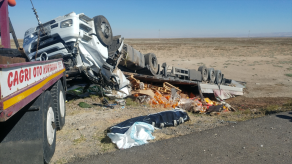 Konya'da Tır Şarampole Devrildi, Sürücü Öldü