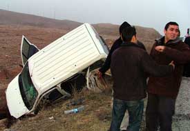 Yunak'ta kaza: 2 yaralı