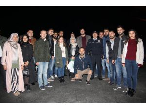 Gölbaşı'nda nöbet tutan polislere ziyaret