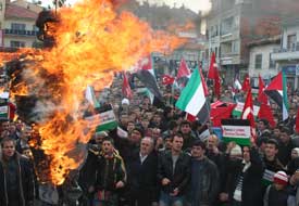 Beyşehir'de İsrail protestosu